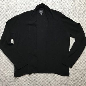 SOLD🌈Eileen Fisher Black Yarn Open Front Cardigan